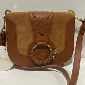 See By Chloe English Tan Crossbody with detachable Strap.